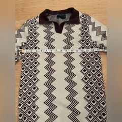 ASOS Mens 70s Retro Short Sleeve Collared Shirt Size S Geometric Abstract