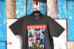Men’s Dragon Ball Z Graphic T-Shirt Short Sleeve Crew Neck LARGE Charcoal NEW