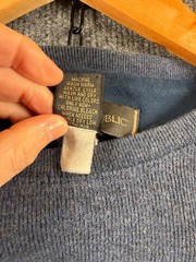 Banana Republic Shirt MenS XL Blue Thermal Pullover Ribbed 90s Vintage Cotton