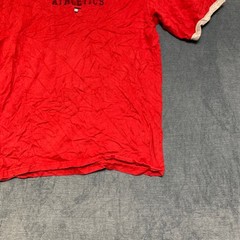 Tommy Hilfiger Athletics T Shirt Mens Large Red Cotton Logo Summer Regular Fit