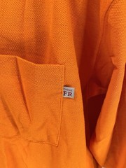 Tyndale FR Mens XL Henley Shirt Orange Flame Resistant Vintage Made in USA