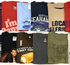 Graphic T-shirt Lot Of 12 Shirts 3 Small • 3 Medium • 3 large • 3 XL Bargain! a