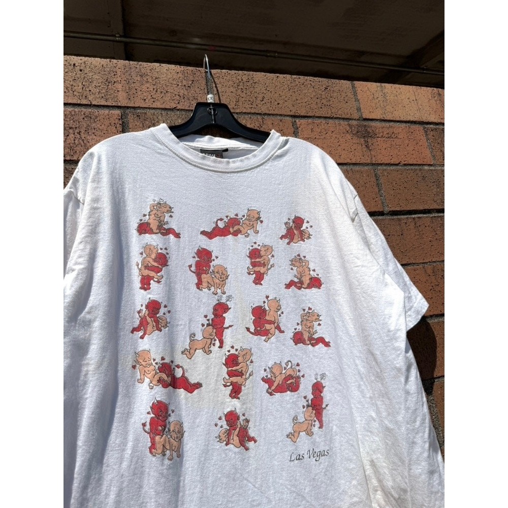 Size XXL – 90s Las Vegas Devil Sex Positions Vintage Tee Shirt Fashion Victim
