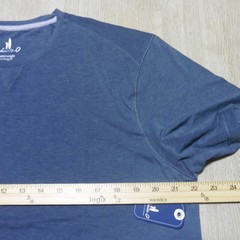 JOHNNIE-O Mens M MEDIUM COURSE T SHIRT PERFORMANCE GOLF SHORT SLEEVE WAKE NAVY