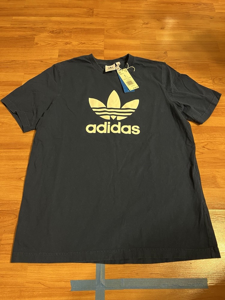 Adidas Originals Trefoil Collegiate Navy Dark Blue Mens Size Large, NWTs, ED4715