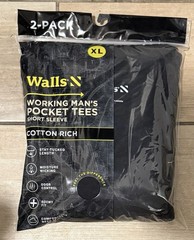 NEW~Walls Short Sleeve Working Man’s Pocket Tees (2-Pack)~ XL Hi-Vis Green