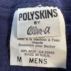 Polyskins Shirt Mens Medium Purple Long Sleeve Ribbed Cuffs By Allen A Made USA