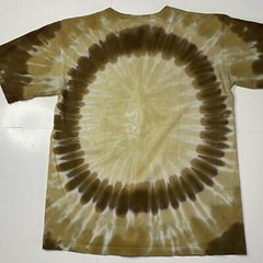 Sun Dog T Shirt Swirl Pattern Hand Dyed Tie Dye Neutral Hippie Cook Forest XL
