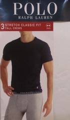 3 POLO RALPH LAUREN MENS 1XL TO 4XL BIG & TALL WHITE BLACK STRETCH CREW T-SHIRTS