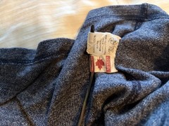 National Athletic Goods Long Sleeve Shirt Mens L (42) V Gusset Blue Heather