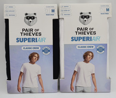Pair Of Thieves Men’s 6pk SuperiAir Cotton Crew Neck Black & White Medium NWT