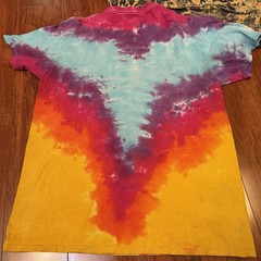 Mixed Tie-Dye Shirt Lot Of 4 100% Cotton 3 Long Sleeve Spiral Jimi Hendrix