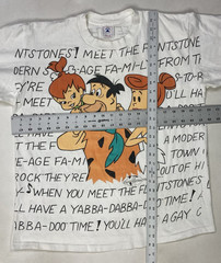 VINTAGE The Flistones All Over Print 1994 T-shirt Men Large 90s Single Stitch