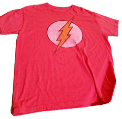 DC Comics The Flash Shirt Vintage Distressed Logo Men’s Red Heather T-Shirt XL