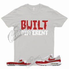 BUILT Shirt to Match Air Max 1 ’86 OG Big Bubble University Red Slide Sport Grey