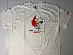 American Red Cross x Peanuts A Little Goes A Long Way Give Blood XL T-Shirt