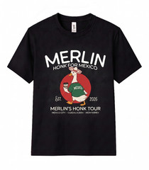 Merlin Mexico Duck Unisex T Shirt Funny Goose Honk For Mexico Fan Club Viral Tee
