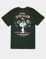RIOT SOCIETY x Peanuts Snoopy’s Gym Club Mens Tee, Graphic T-Shirt