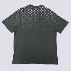 LOUIS VUITTON Classic Gradient Monogram Motif T-Shirt Gray Mens Tee Size L