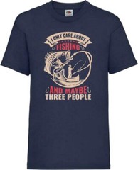 Fishing I Only Care Funny Humour Novelty T Shirt Various Colours And Sizes