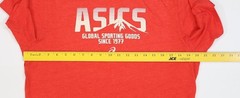 ASICS Shirt Mens Medium Red Global Sporting Goods Logo Graphic Tee Tagless