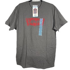 MSRP$24.99 NWT LEVI’S RED FOIL BATWING MENS GRAY CREWNECK SHORT SLEEVE T-SHIRT L