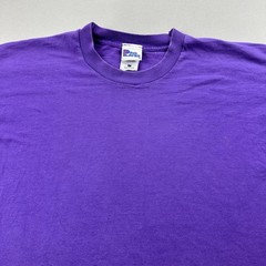 Vintage Purple T-Shirt Mens Large Pro Player Blank Sportswear Short Sleeve 90s