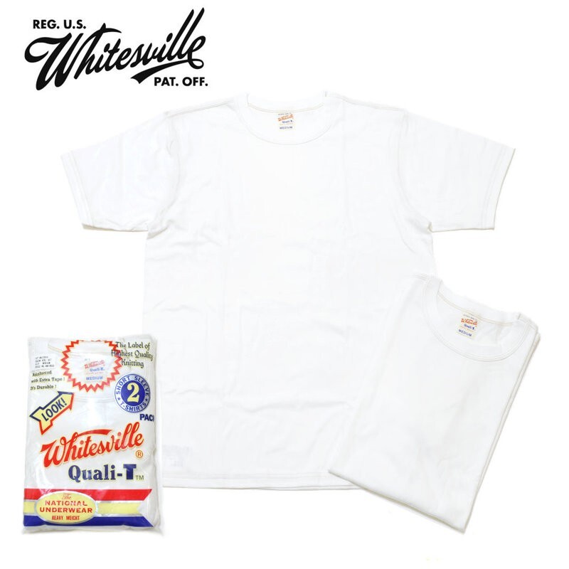 Whitesville WV73544 2-PACK T-SHIRT OFF-WHITE Size L XL XXL Men’s Made in Japan
