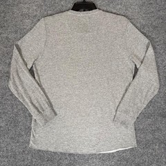 Marine Layer Henley Shirt Mens Large Long Sleeve Casual Pullover Heather Gray