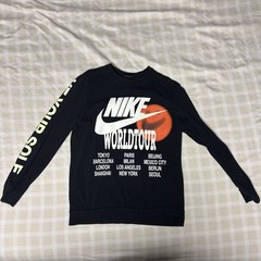Nike World Tour Long Sleeve Shirt (Medium) Black Glow In The Dark