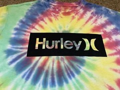 $34 BRAND NEW HURLEY MENS TEE T SHIRT TYE TIE DYE PRIDE MULTI COLOR RARE