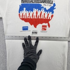 Vintage Hands Across America Shirt Mens Large 1986 Charity Africa USA 80s Tee