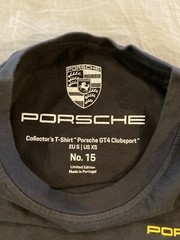 PORSCHE SELECTION’S GT4 CLUBSPORT T-SHIRT W/COLLECTORS TIN NO. 15. ALL SIZES!!