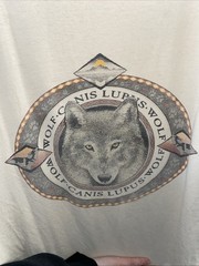 Rare Vintage 90s Discovery Channel Store Wolf Canis Lupus T-shirts and Rare