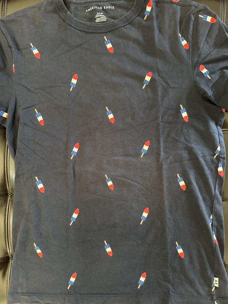 American Eagle Men’s Small Blue Shirt Bomb Pop Tee