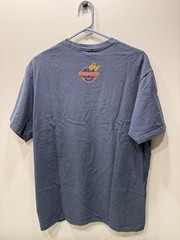 Supreme FW17 Flames Blue T-Shirt Size Medium Distressed Faded See Pics
