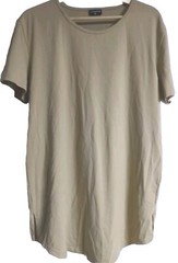 Letaotao Men’s XL Khaki Beige T-Shirt Longer Style Short Sleeve Pull On Casual