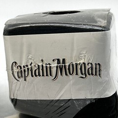 2-Vtg Captain Morgan Graphic T-Shirts Pirate Logo Front Back Rum (Size Unknown)