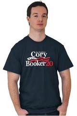 President Cory Booker 2020 Election Campaign Adult Short Sleeve Crewneck Tee