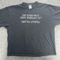 Now And Zen Shirt Mens 2XL Black Funny Graphic Tee You’re Stupid Slogan Humor