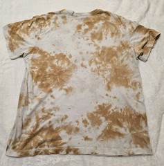 KISS Band Tie Dye Graphic Rock T-shirt Vintage Style Brown White Size XL