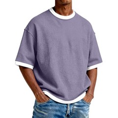 Men’s Oversized Crew Neck T Shirt Cotton Blend Casual Loose Fit Summer Tee Top