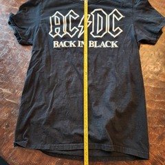 AC/DC Back In Black T-Shirt, Classic Rock Band Merch Vtg Retro Hard Rock Tee S/M