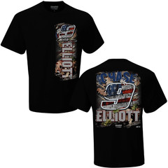 CHECKERED FLAG SPORTS CHASE ELLIOTT #9 NASCAR CAMO PATRIOTIC TEE SHIRT K1009