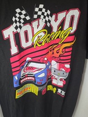Hello Kitty by Sanrio Tokyo Racing Graphic Men’s Black Cotton T-Shirt NWT