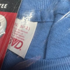 90s BVD Big & Tall Men’s Pocket T-Shirt XXL 50-52 Heavyweight Cotton Blue NEW 98