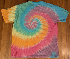Grateful Dead DANCING BEARS Liquid Blue Tie Dye T Shirt Large