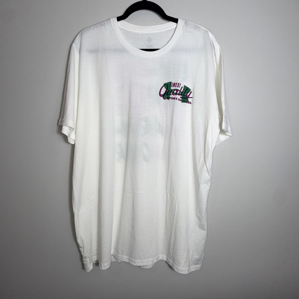 Under Armour Men’s Extra Large 2XL Vintage Type T-Shirt White Loose Fit NWOT