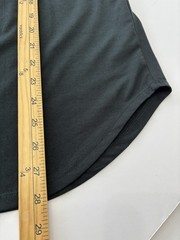 CUTS AO Henley Curve-Hem Tee Medium Black PYCA Pro® Elongated Short Sleeve Shirt