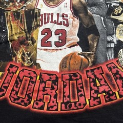 Michael Jordan T-Shirt 6 Championship Rings Large Black Chicago Bulls